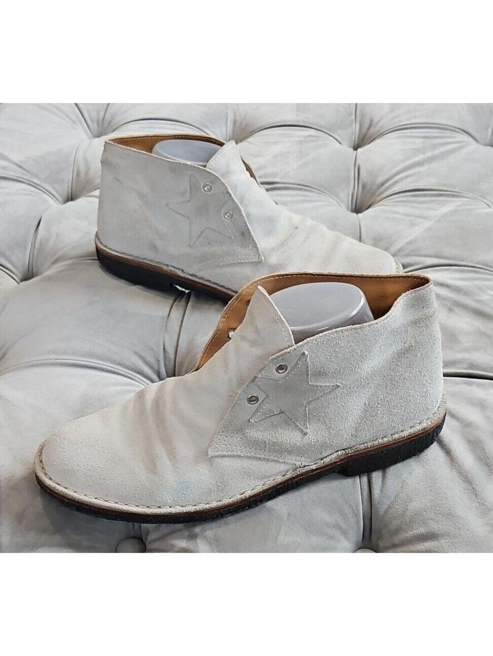 Golden Goose GGDB CITY Chukka Boots Suede Gray Logo 41 Mens Shoes Boots No Laces